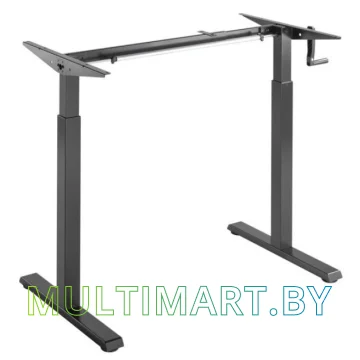Стол для работы стоя ErgoSmart Manual Desk Compact 1360x800x36 мм (бетон Чикаго/черный) картинка 2